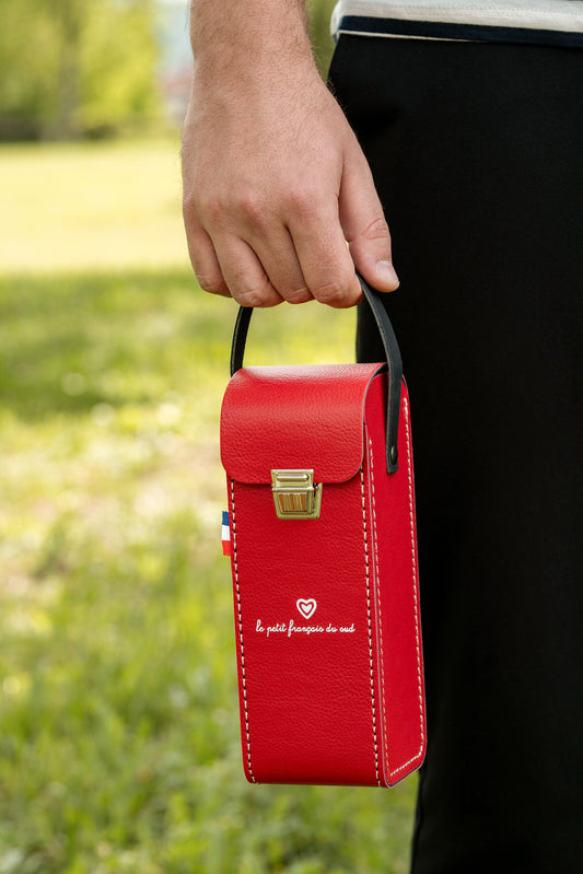 Étui de boules rigide rouge