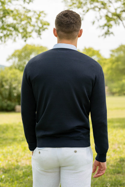 Pull col V nuit