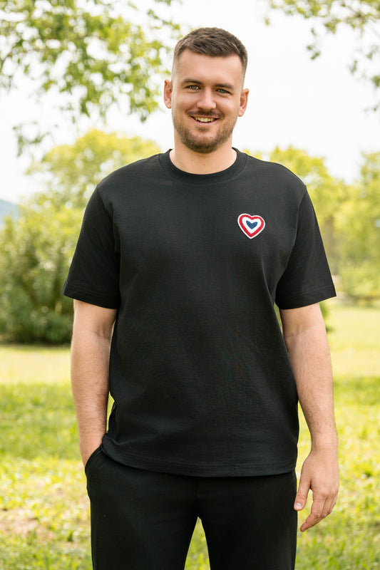 T-shirt bouclette noir