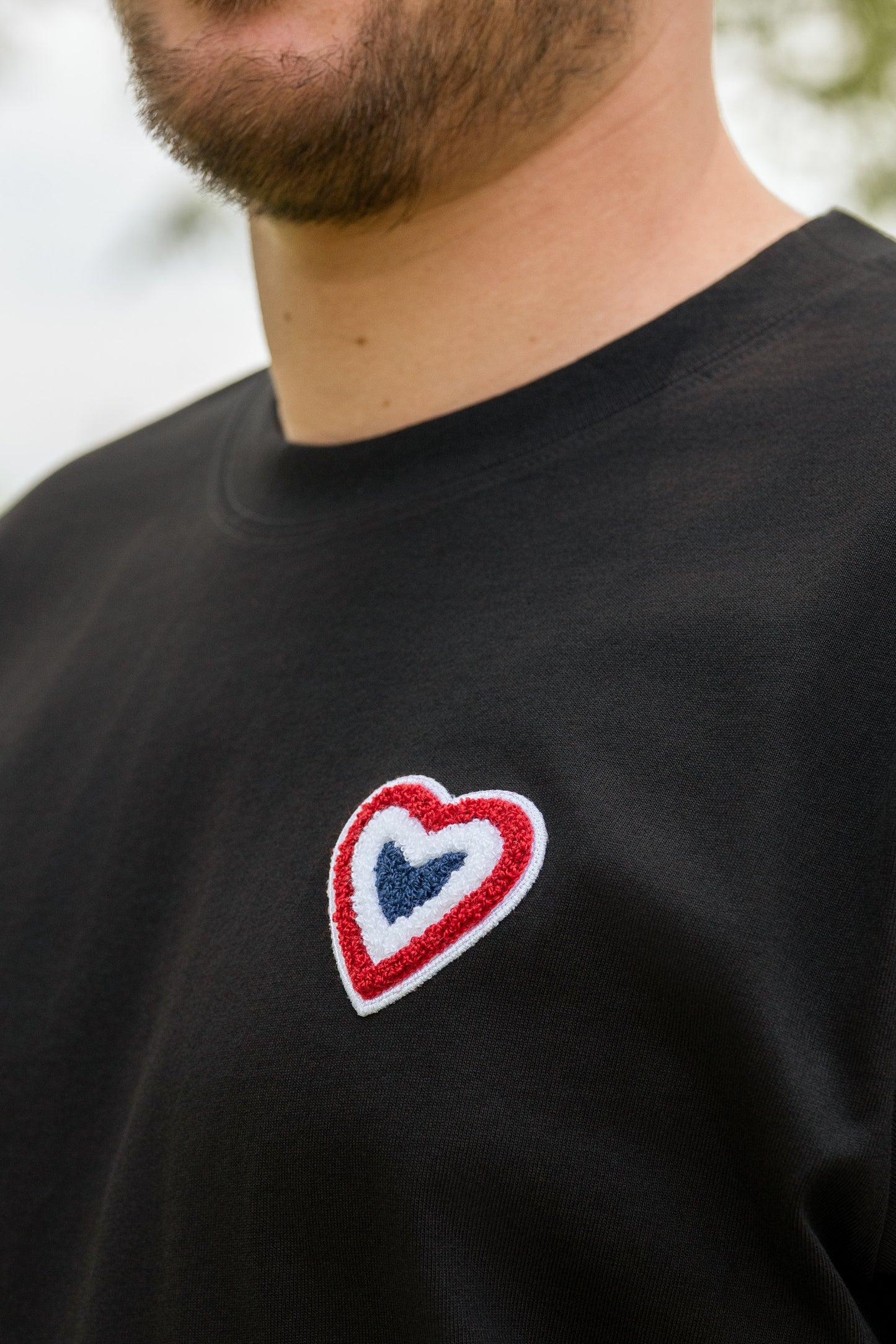 T-shirt bouclette noir