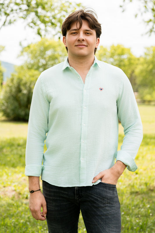 Chemise vert d'eau LOUISON