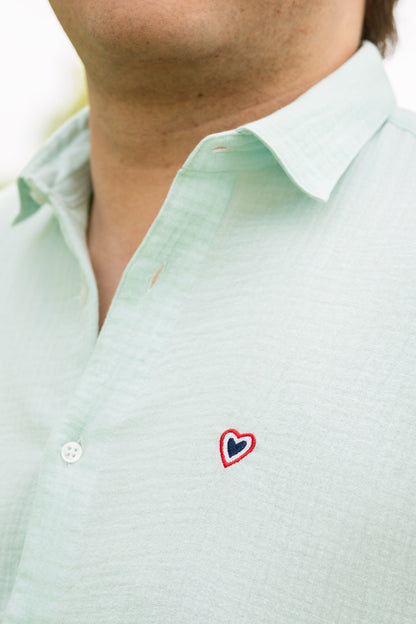 Chemise vert d'eau LOUISON