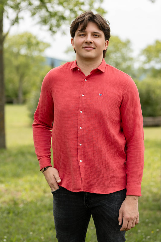 Chemise framboise LOUISON
