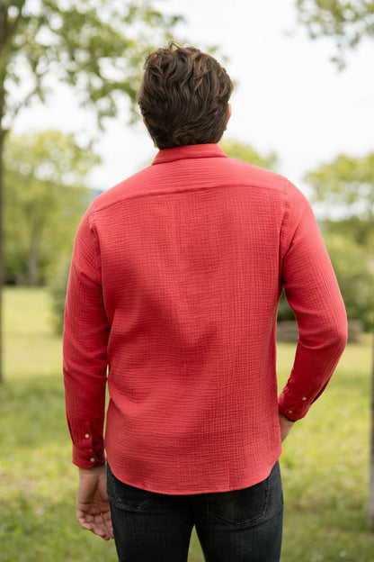 Chemise framboise LOUISON