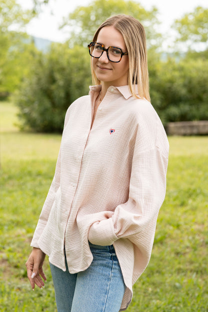Chemise rose poudré LOUISE