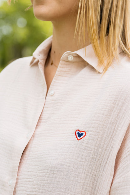 Chemise rose poudré LOUISE