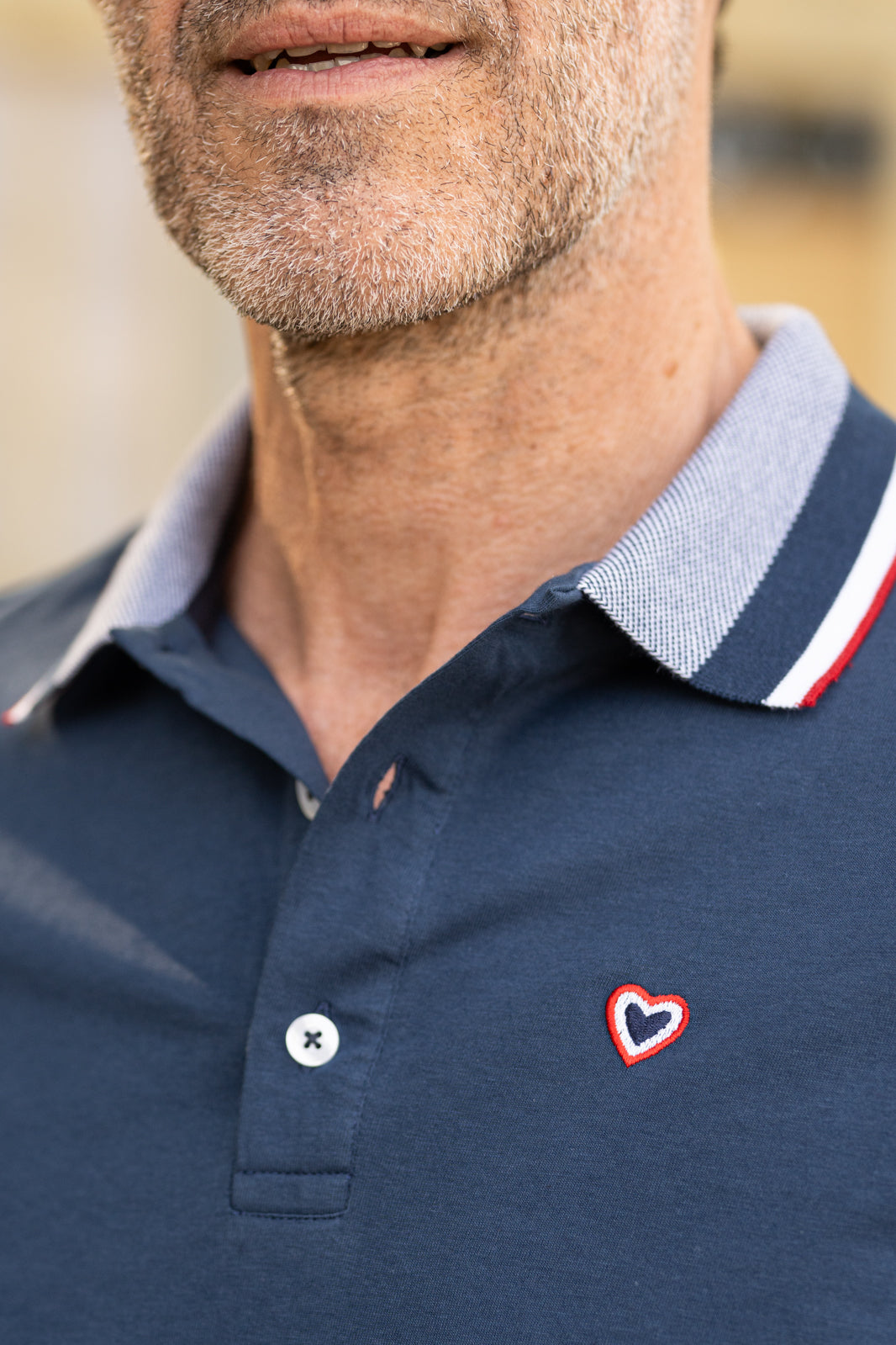 Polo en jersey marine PAUL