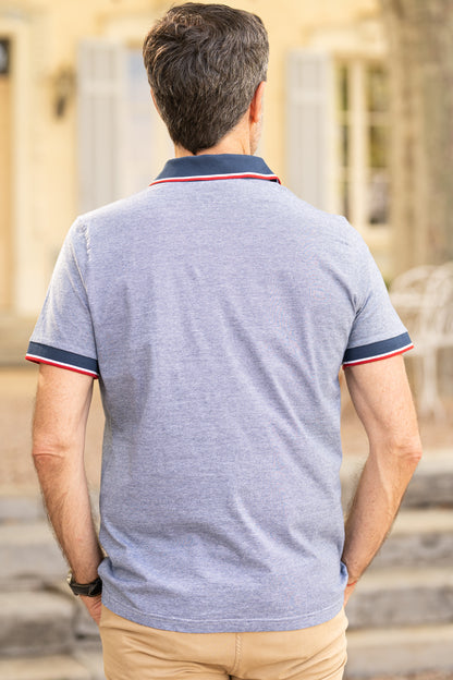 Polo en jersey marine col BBR FLORENT