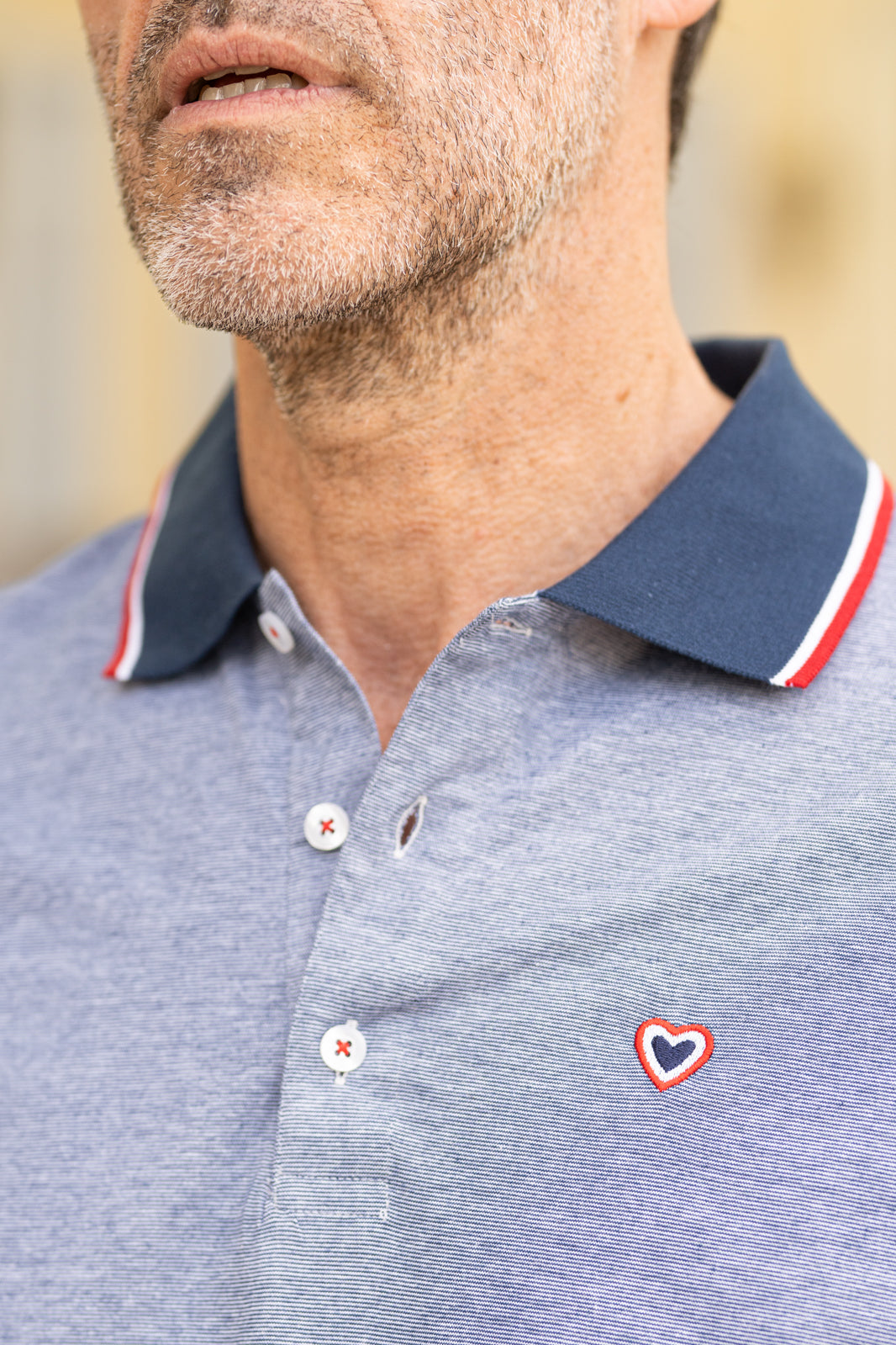 Polo en jersey marine col BBR FLORENT